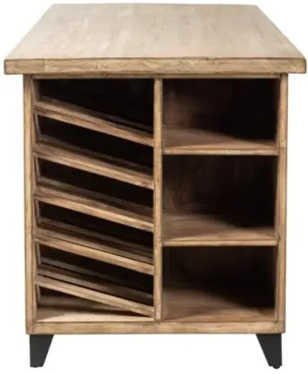Nest Home Antique Natural White Missoula Counter-Height Table