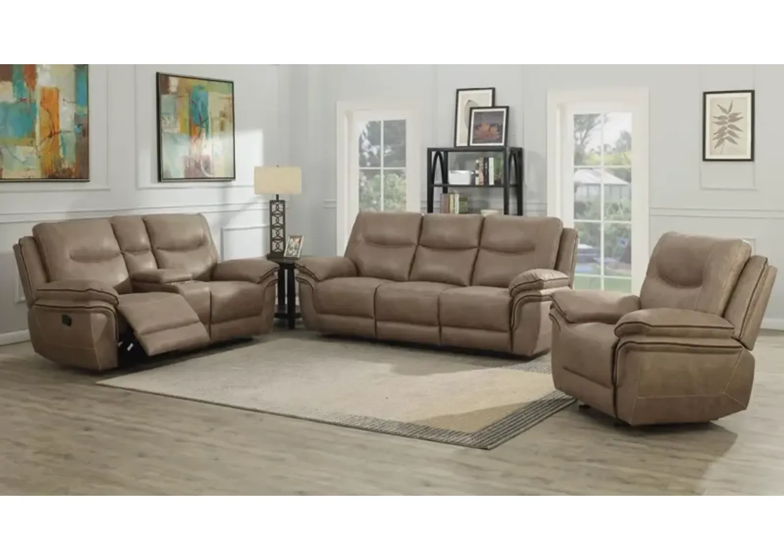 Steve Silver Sofa & Loveseat in Brown