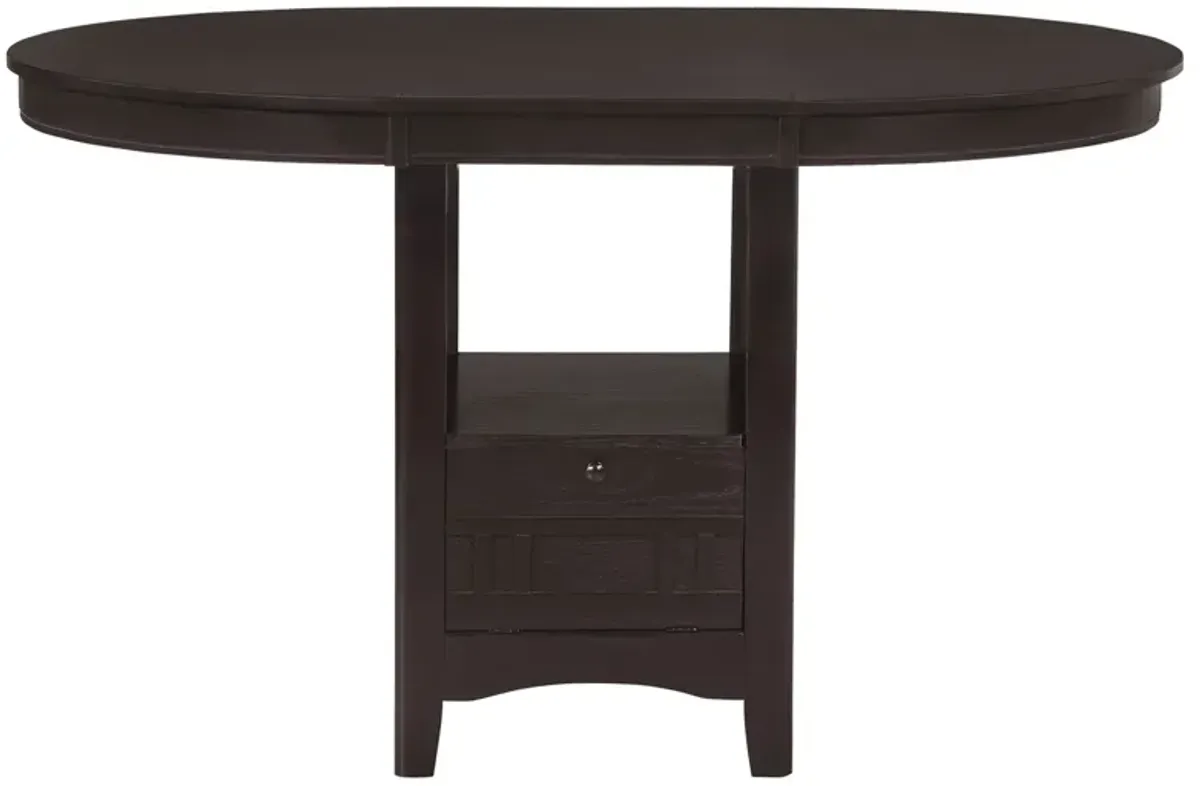 Coaster Lavon Oval 60 Inch Extension Counter Dining Table Espresso