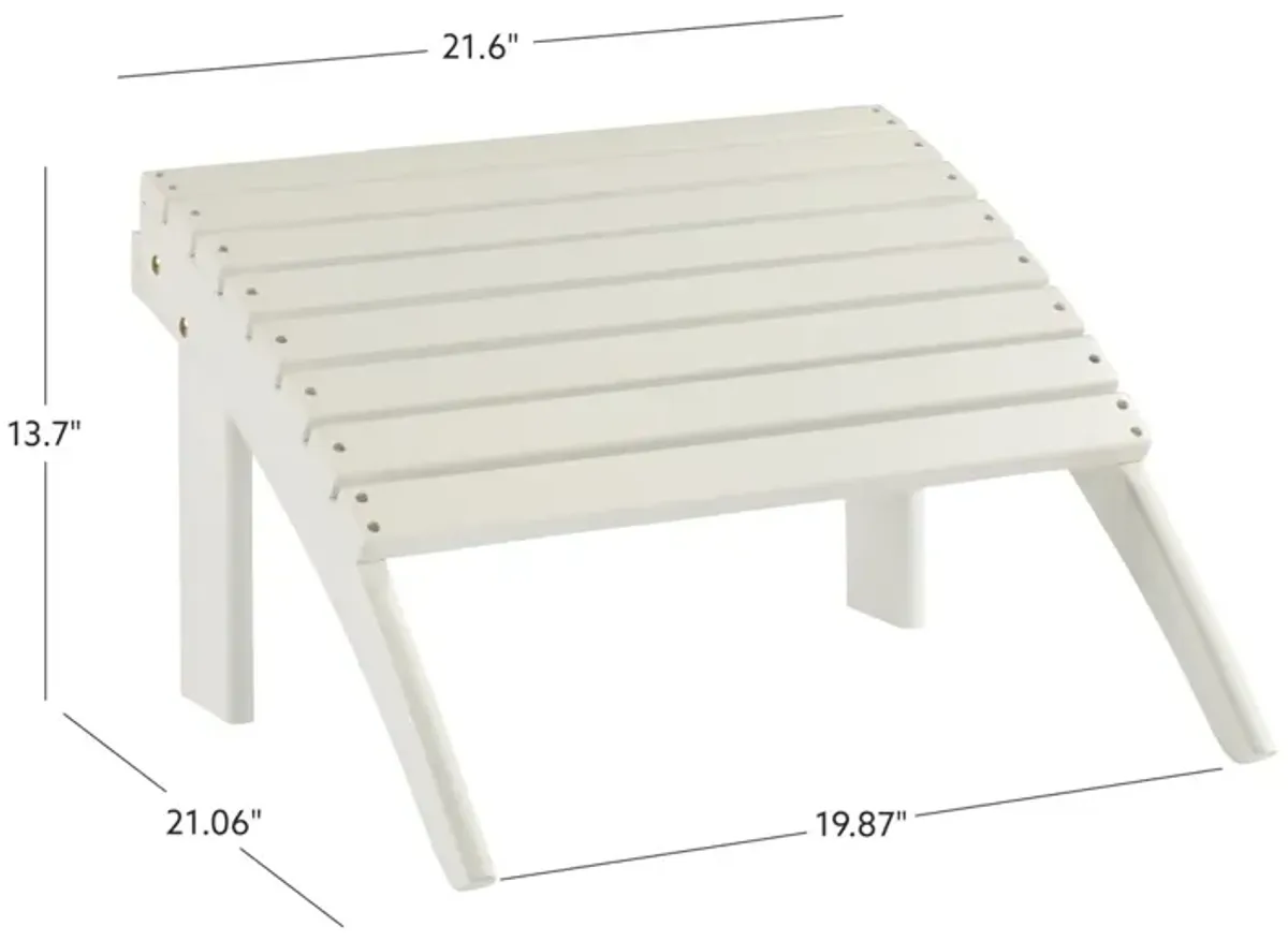 Linon White Adirondack Ottoman