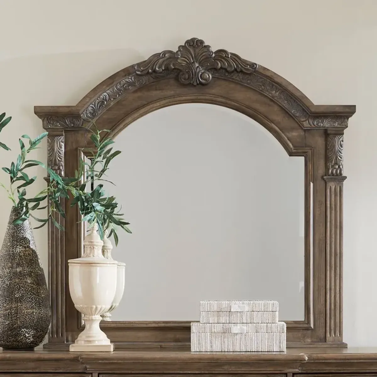 Liberty Furniture Carlisle Court Chestnut Arched Mirror