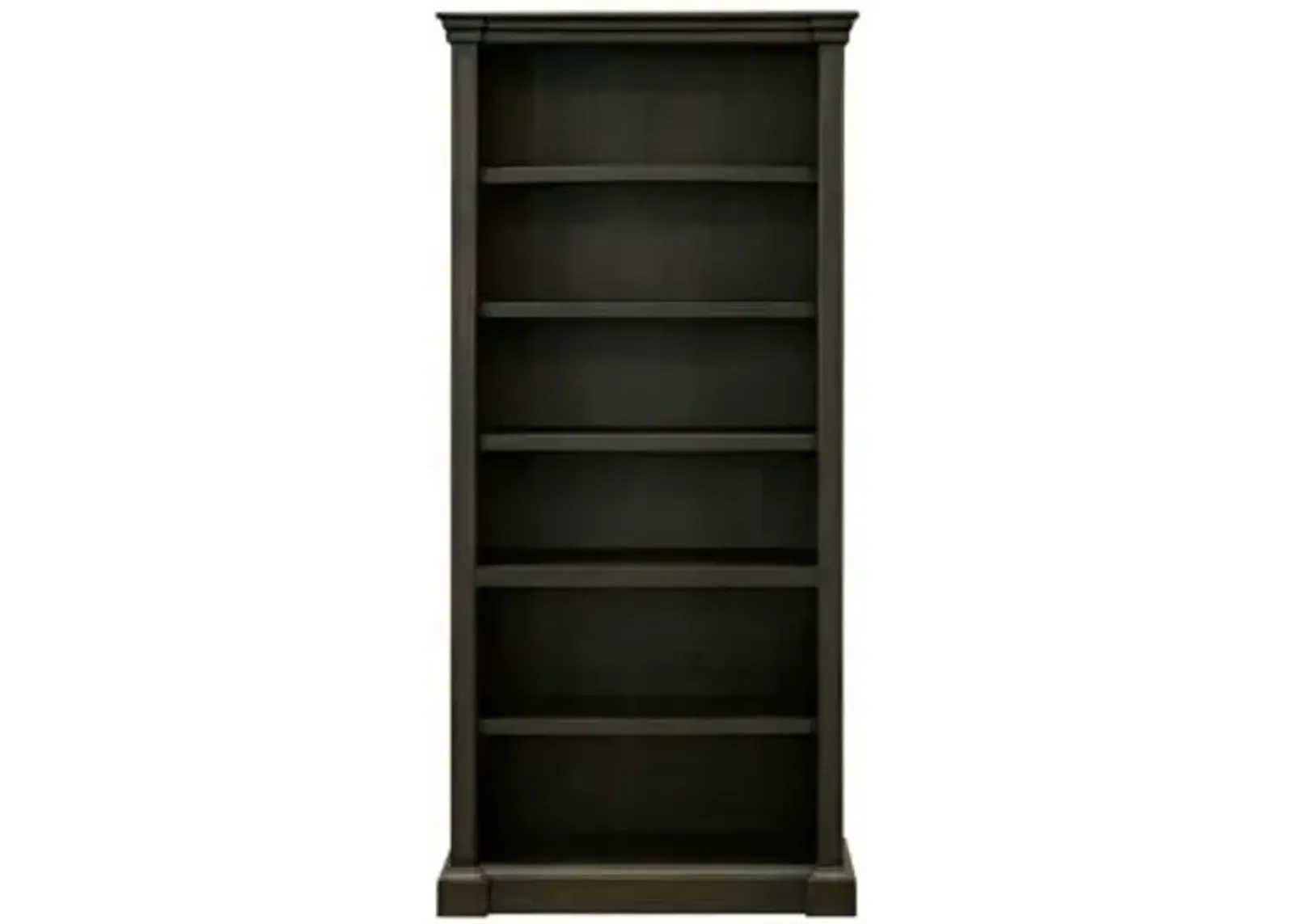 Martin Furniture Kingston Dark Chocolate Rub Through with Criss-Cross Detail Open Bookcase