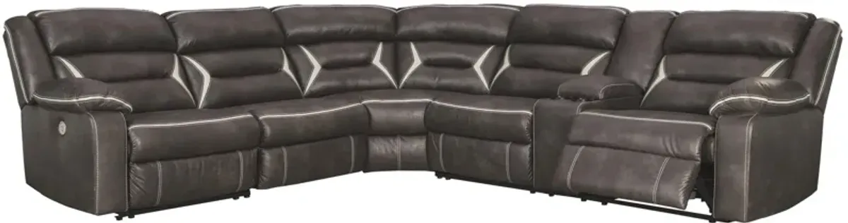 Ashley Kincord 4-Piece Power Reclining Sectional Left-Arm Facing Midnight