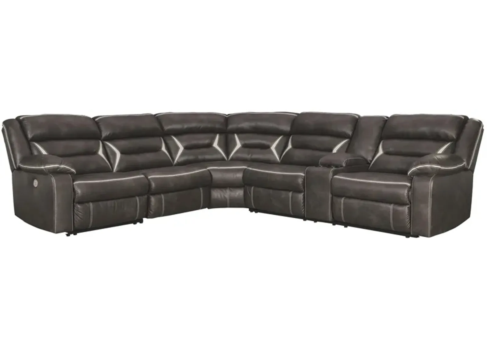 Ashley Kincord 4-Piece Power Reclining Sectional Left-Arm Facing Midnight