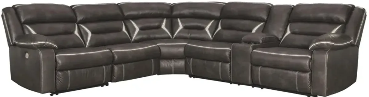 Ashley Kincord 4-Piece Power Reclining Sectional Left-Arm Facing Midnight