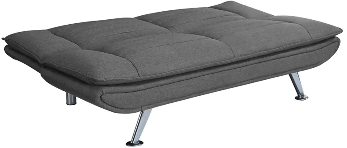 Coaster Julian Upholstered Tufted Convertible Futon Grey