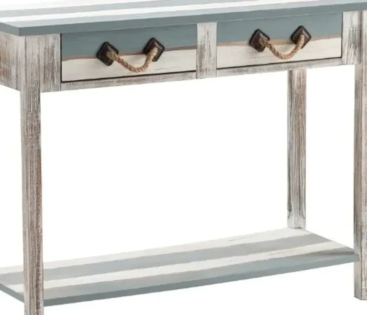 Crestview Nantucket Blue/White Console Table