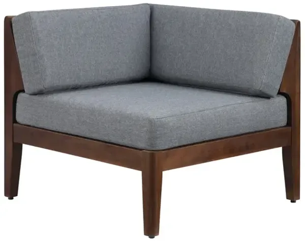 Linon Summerlyn Walnut Corner Chair