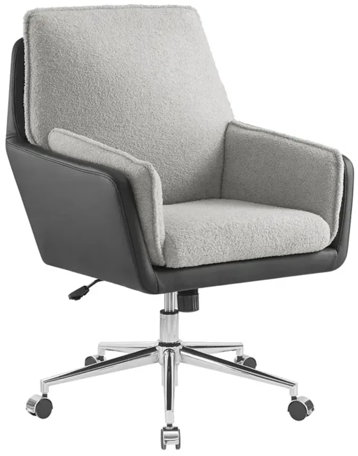 Linon Mabry Swivel Black Grey Home Office Desk Chair