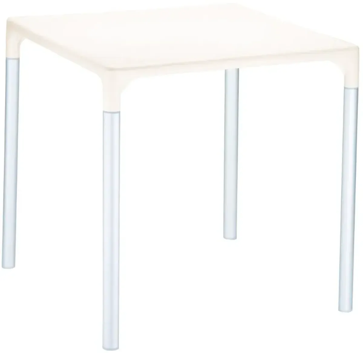 Compamia 28 Inch Mango Alu Outdoor Square Dining Table Beige