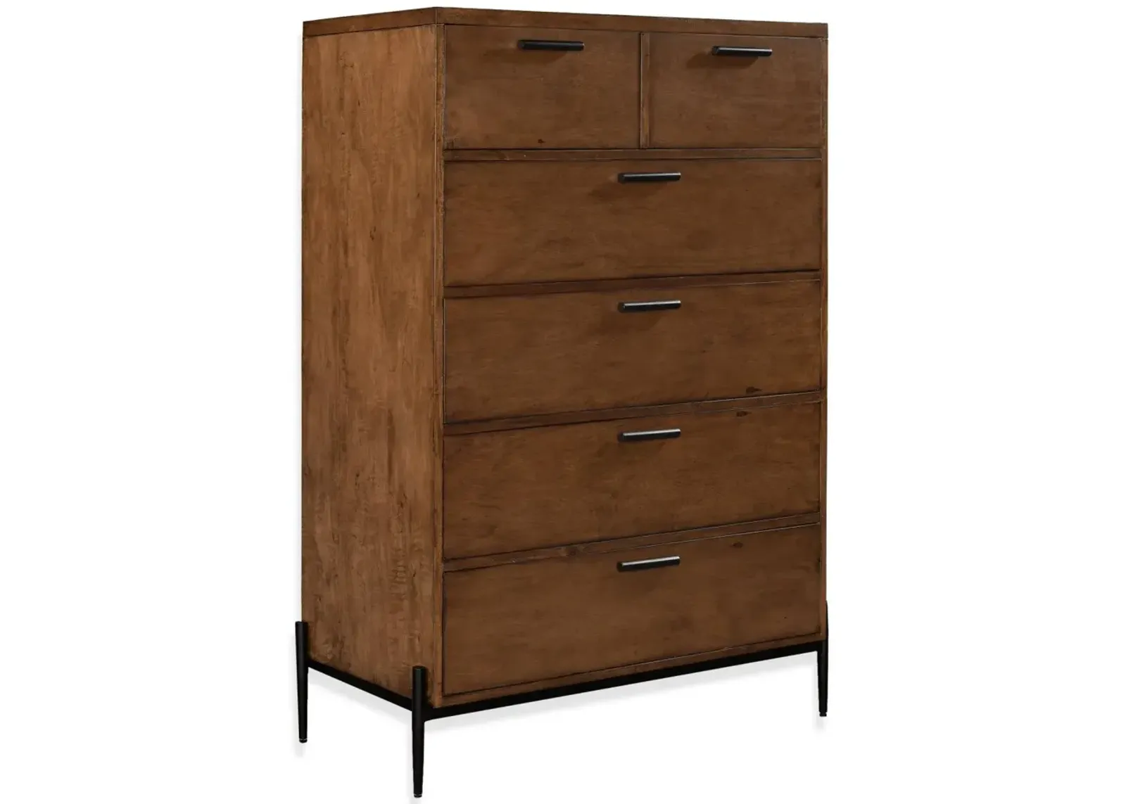 Noble Furniture Pacifica 5-Drawer Tall Chest in Tobacco Leaf Finish