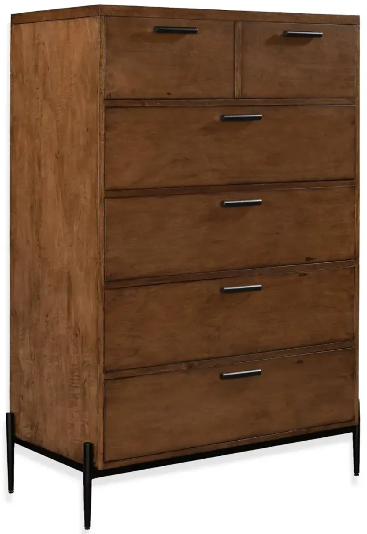 Noble Furniture Pacifica 5-Drawer Tall Chest in Tobacco Leaf Finish