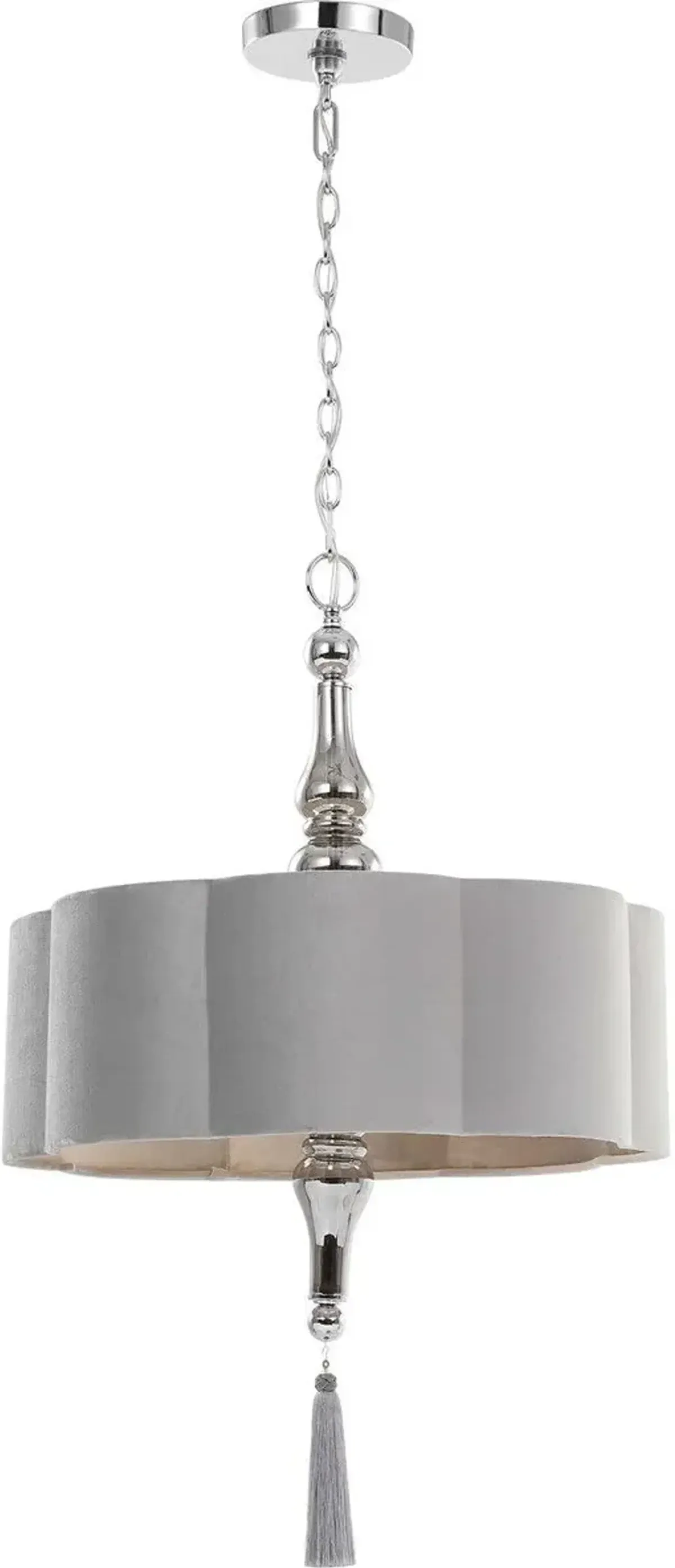 Uttermost Helena Chrome 4-Light Drum Pendant