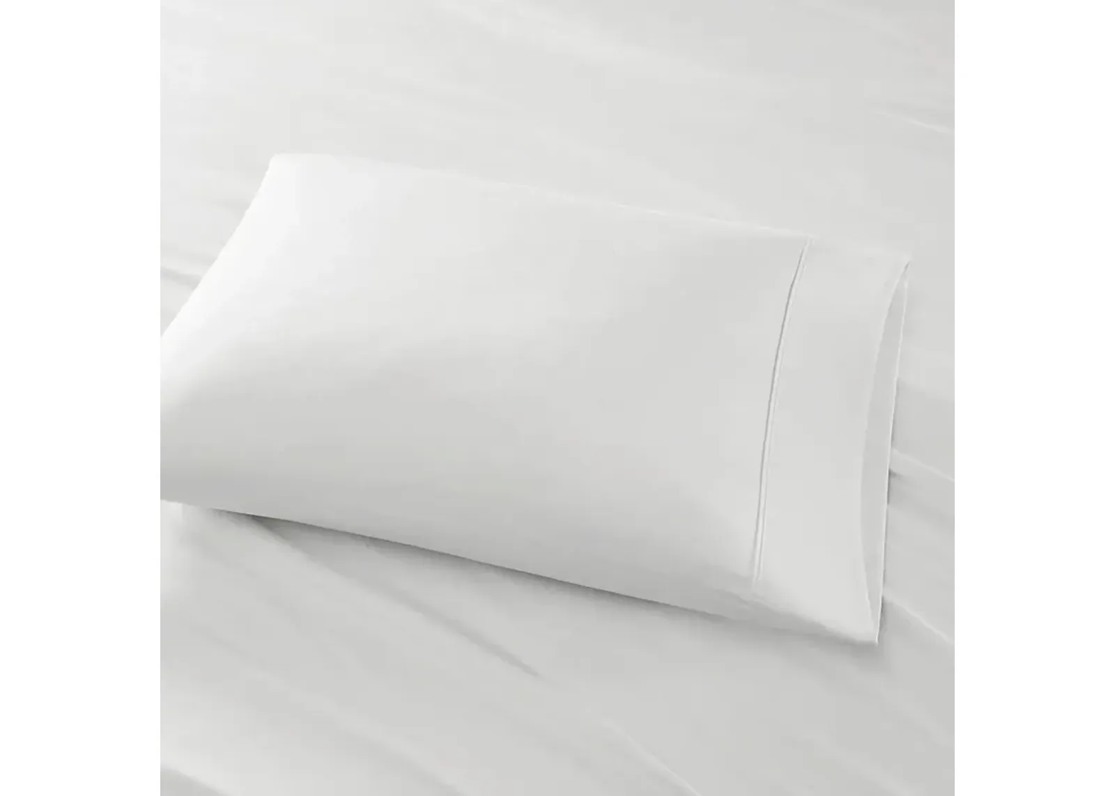 MADISON PARK CALIFORNIA KING WHITE 600 THREAD COUNT 100% PIMA COTTON SATEEN SHEET SET