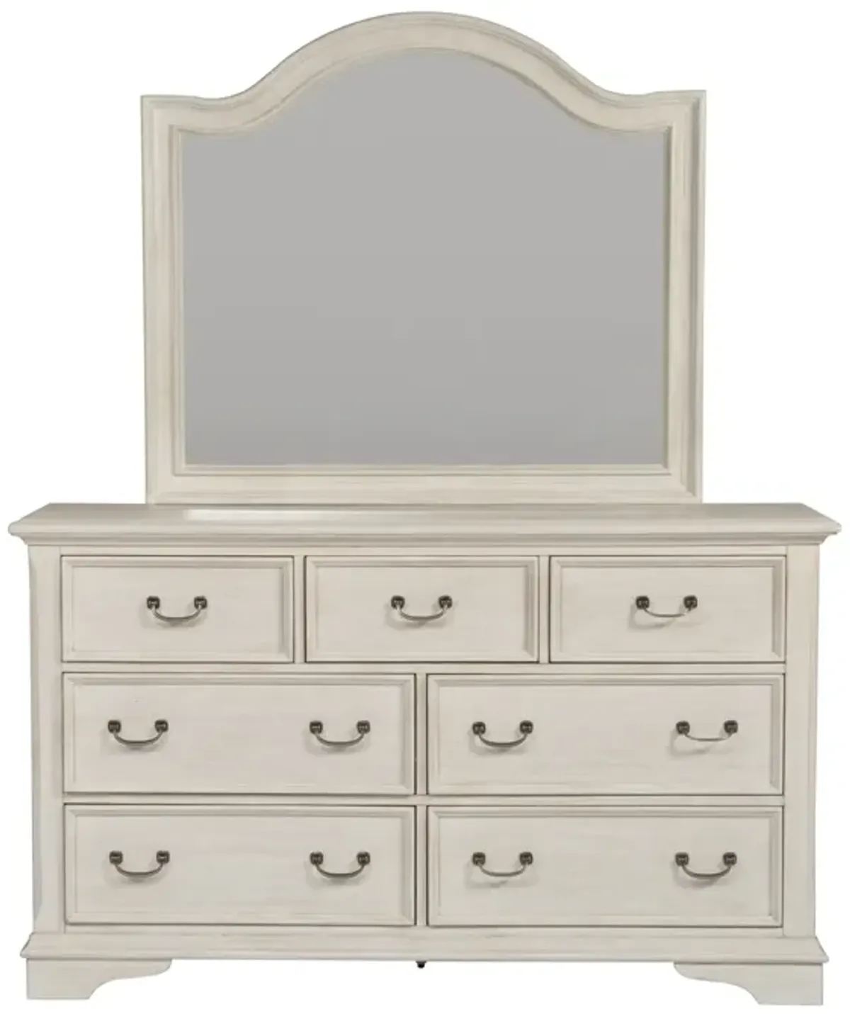 Complete Queen Bedroom Set - Panel Bed, Dresser & Mirror - Bayside