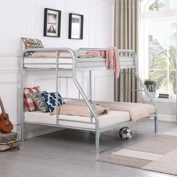MORGAN TWIN/FULL BUNK BED SILVER