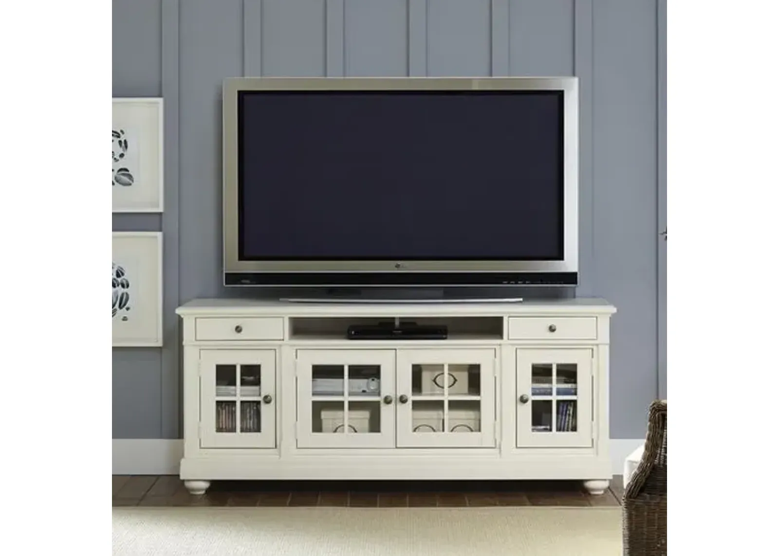 Liberty Furniture Harbor View Linen 74 Inch TV Console