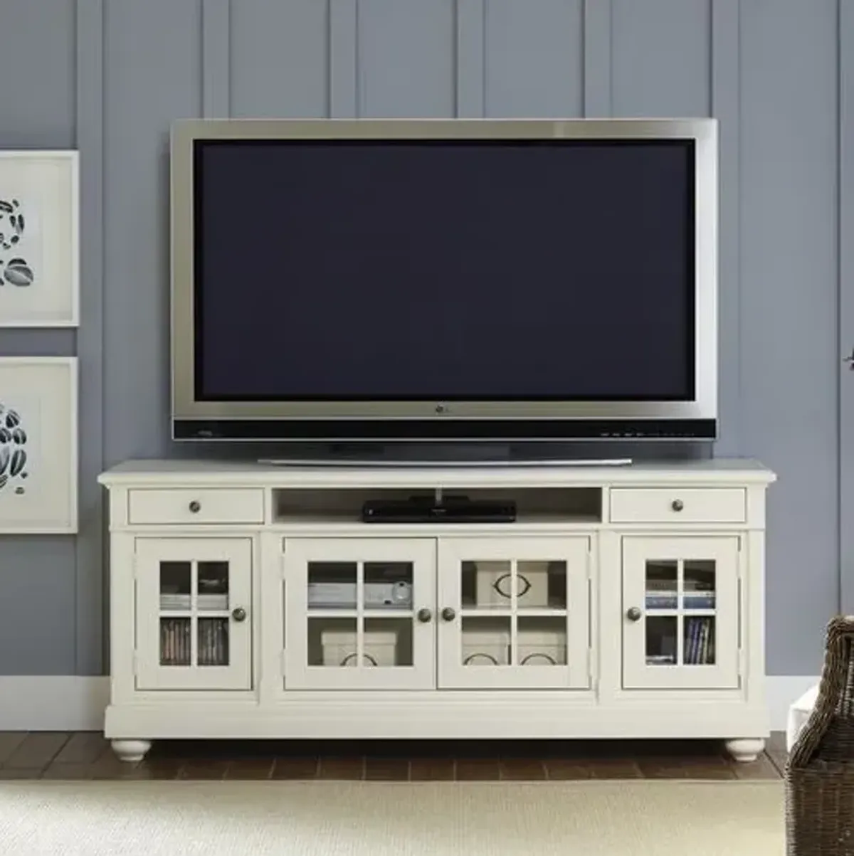 Liberty Furniture Harbor View Linen 74 Inch TV Console