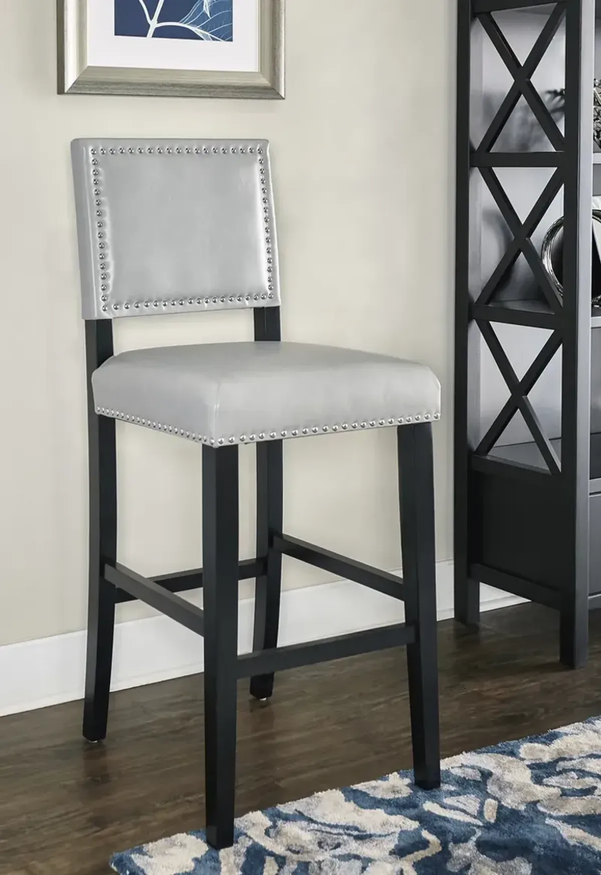 Linon Brook Dove Gray Bar Stool