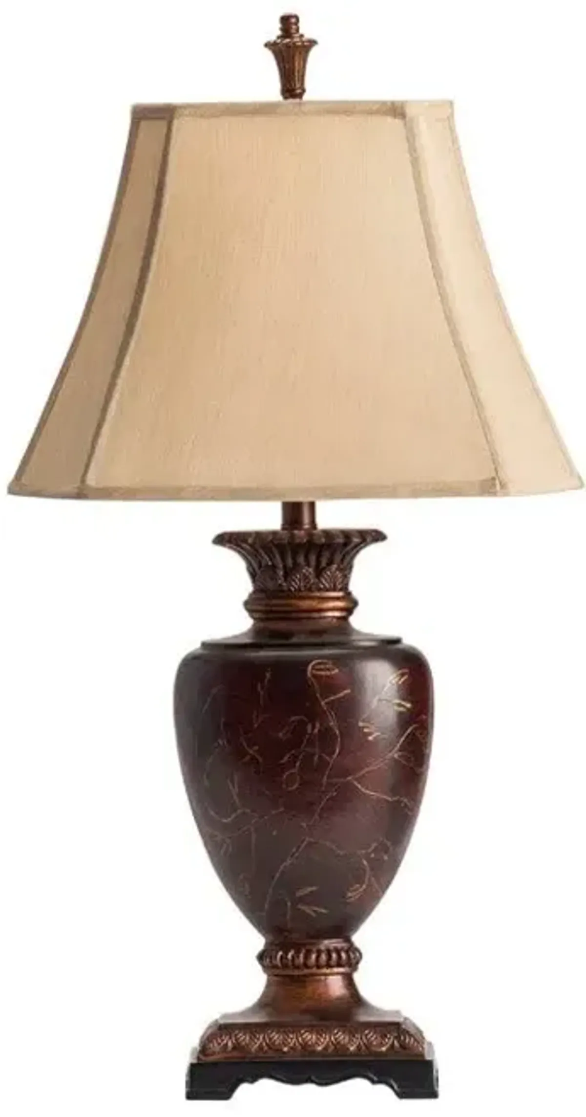 Crestview Clayton Garnet Red & Gold Table Lamp