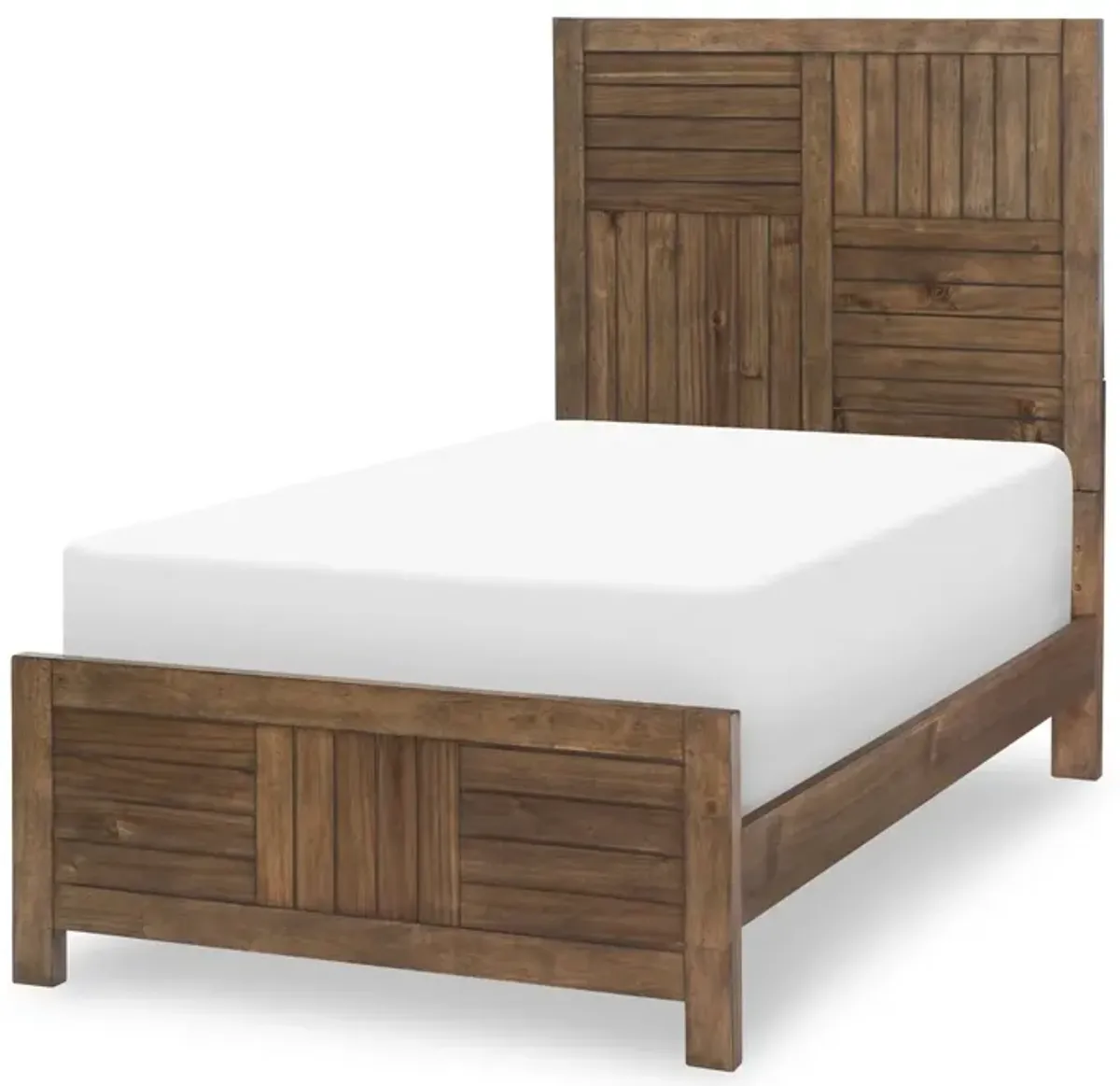 Kids/Teens Summer Camp Brown Complete Panel Bed