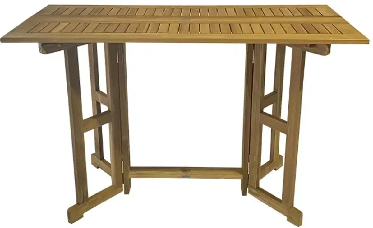 Royal Teak Rectangle Outdoor Bar Drop-Leaf Table