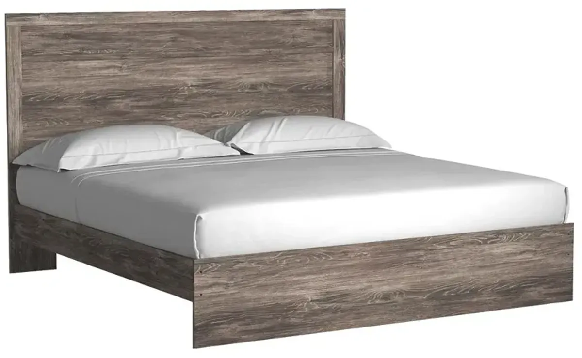 Ashley Ralinksi Gray King Panel Bed