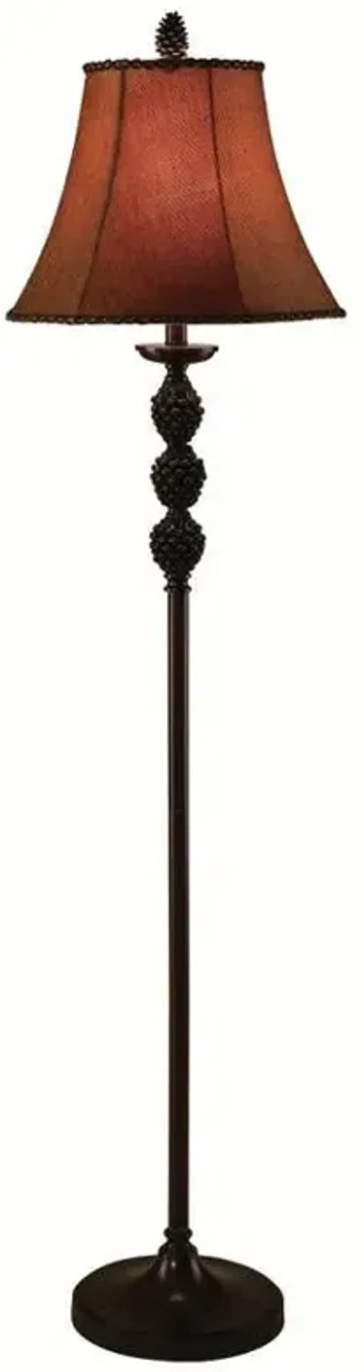 Crestview Pinecone Rustic Pine Floor Lamp