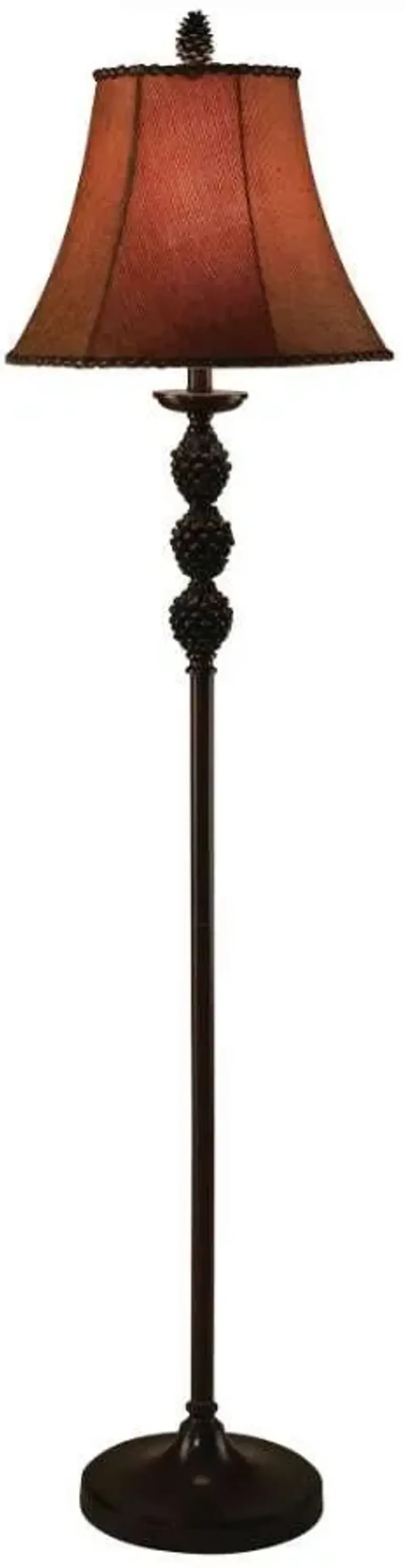 Crestview Pinecone Rustic Pine Floor Lamp