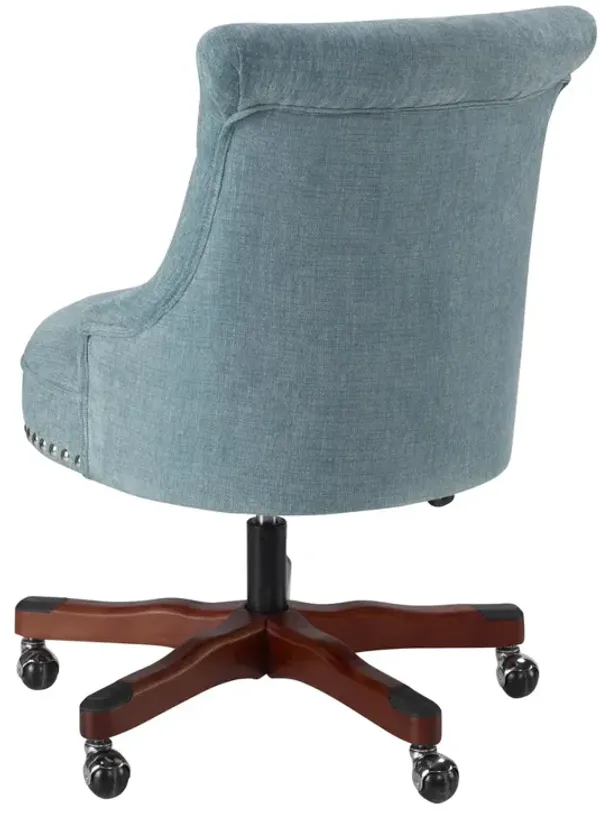 Linon Sinclair Aqua Home Office Desk Chair