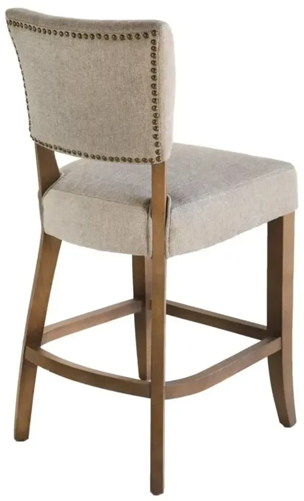 Nest Home Ariana Grey Counter Stool with Anew Grey Upholstery