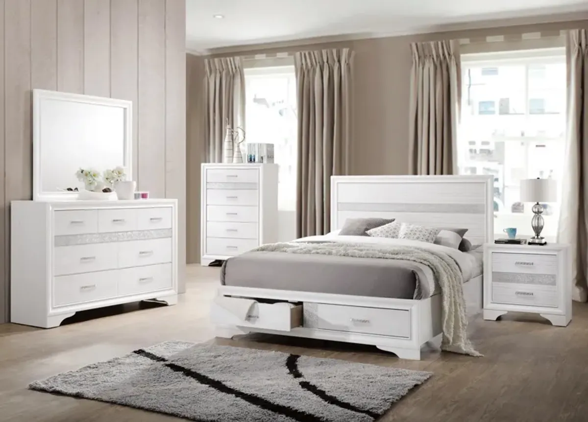 Coaster Miranda Wood Full Storage Panel Bed White