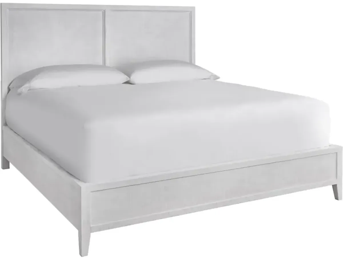 Universal Modern Farmhouse Ames Cool White Queen Bed