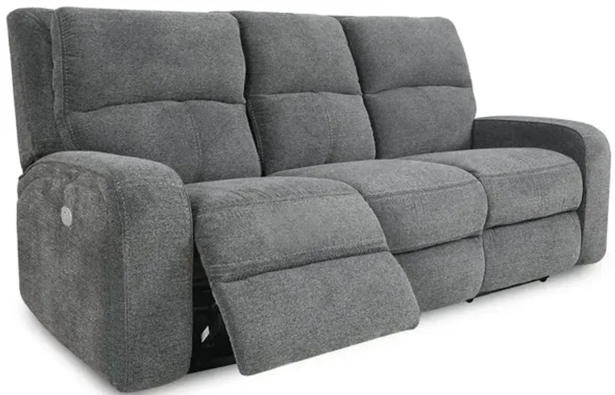 Parker House Polaris Collection Power Reclining Sofa in Bizmark Grey Color