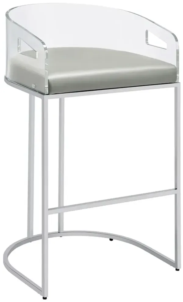 Coaster Thermosolis Clear Acrylic Bar Chair Chrome
