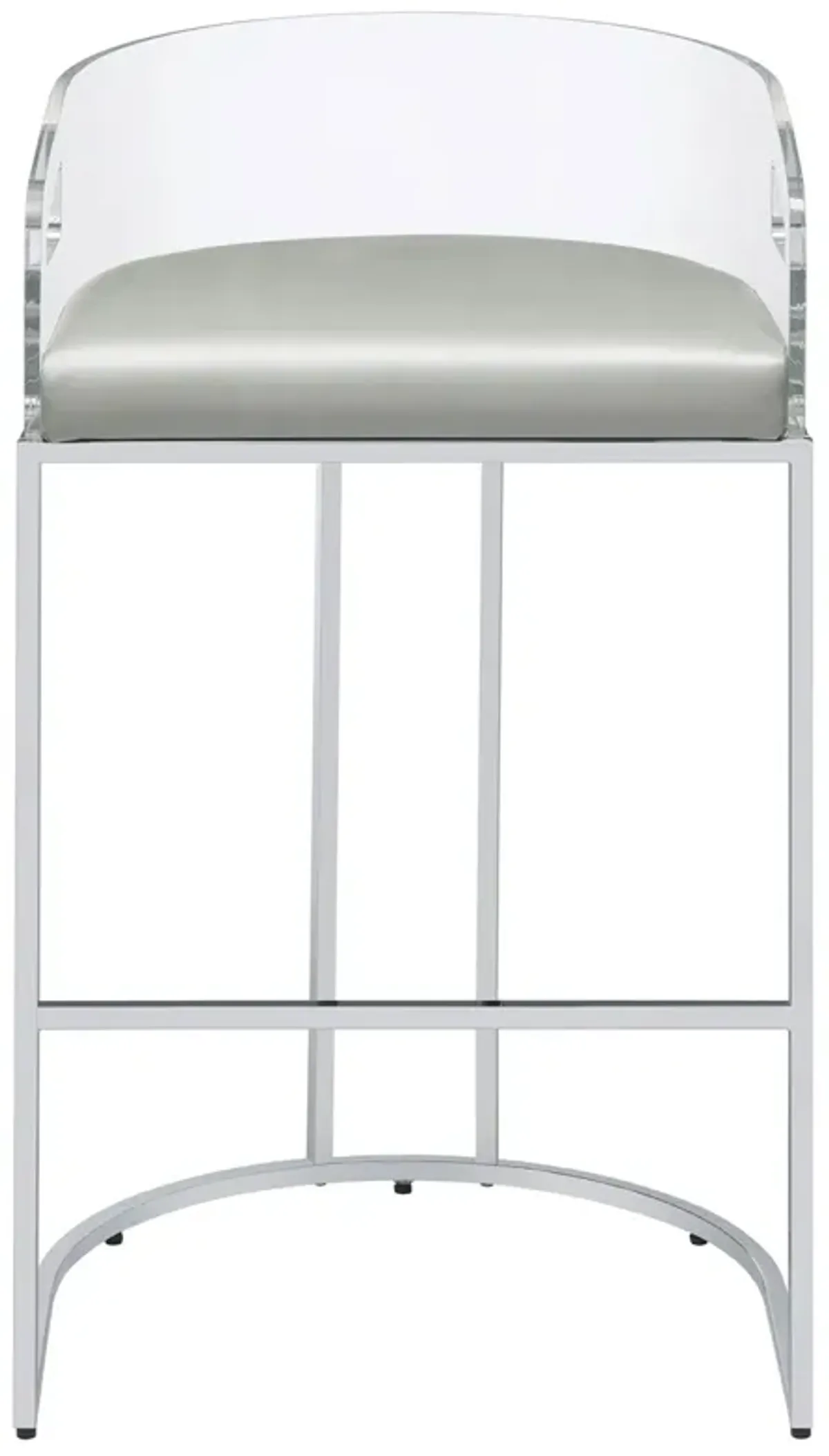 Coaster Thermosolis Clear Acrylic Bar Chair Chrome