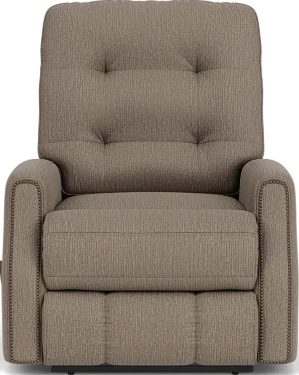 Flexsteel Devon Brown Pewter Manual Recliner