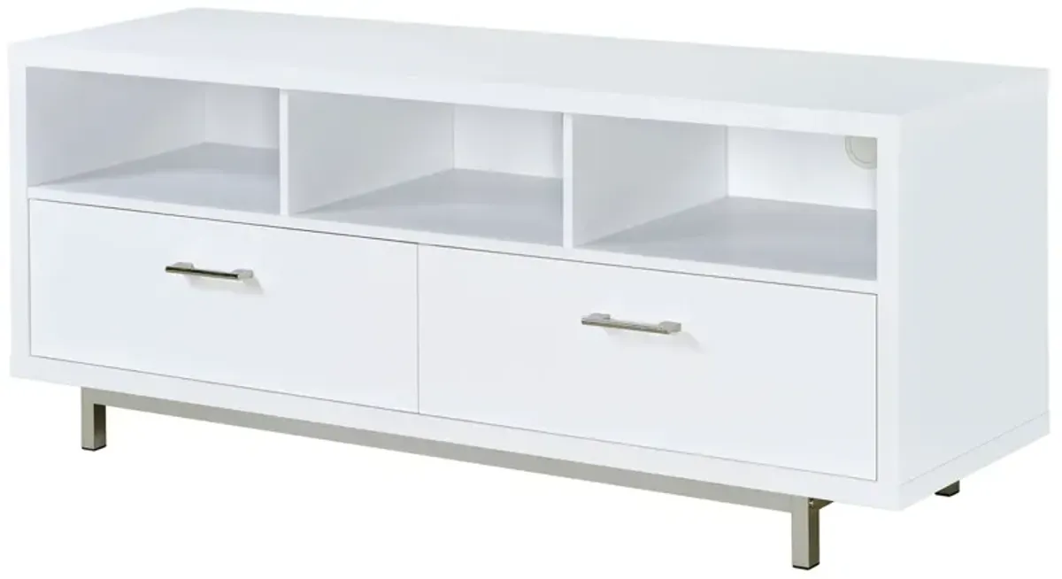 Coaster Casey 2-Drawer Engineered Wood 60 Inch TV Stand White