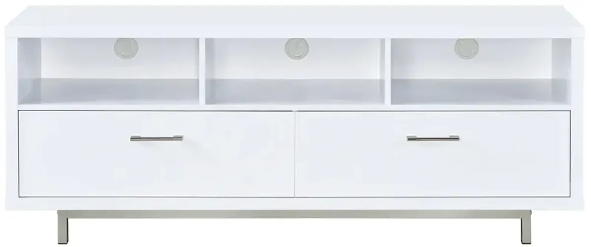 Coaster Casey 2-Drawer Engineered Wood 60 Inch TV Stand White