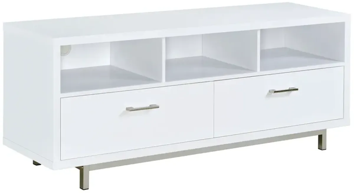 Coaster Casey 2-Drawer Engineered Wood 60 Inch TV Stand White