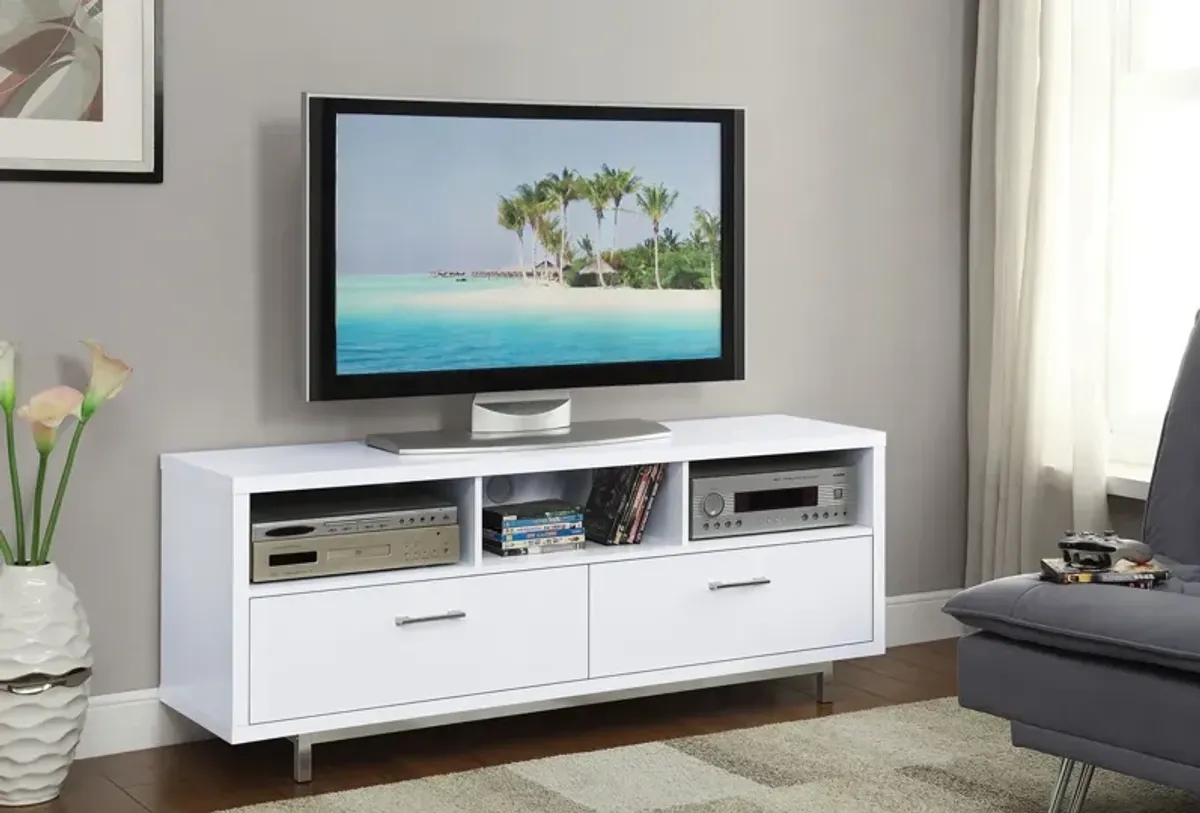 Coaster Casey 2-Drawer Engineered Wood 60 Inch TV Stand White