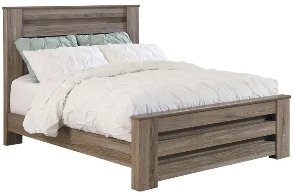 Ashley Zelen Warm Gray Queen Panel Bed