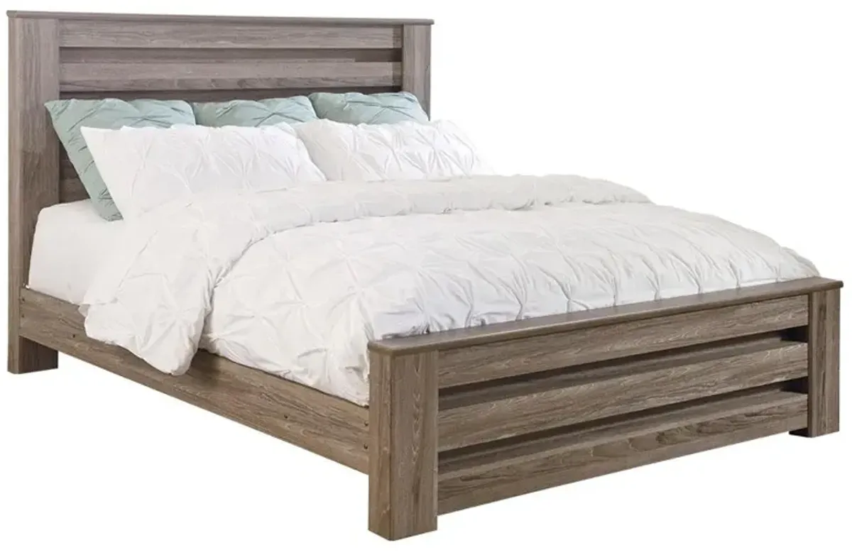 Ashley Zelen Warm Gray Queen Panel Bed