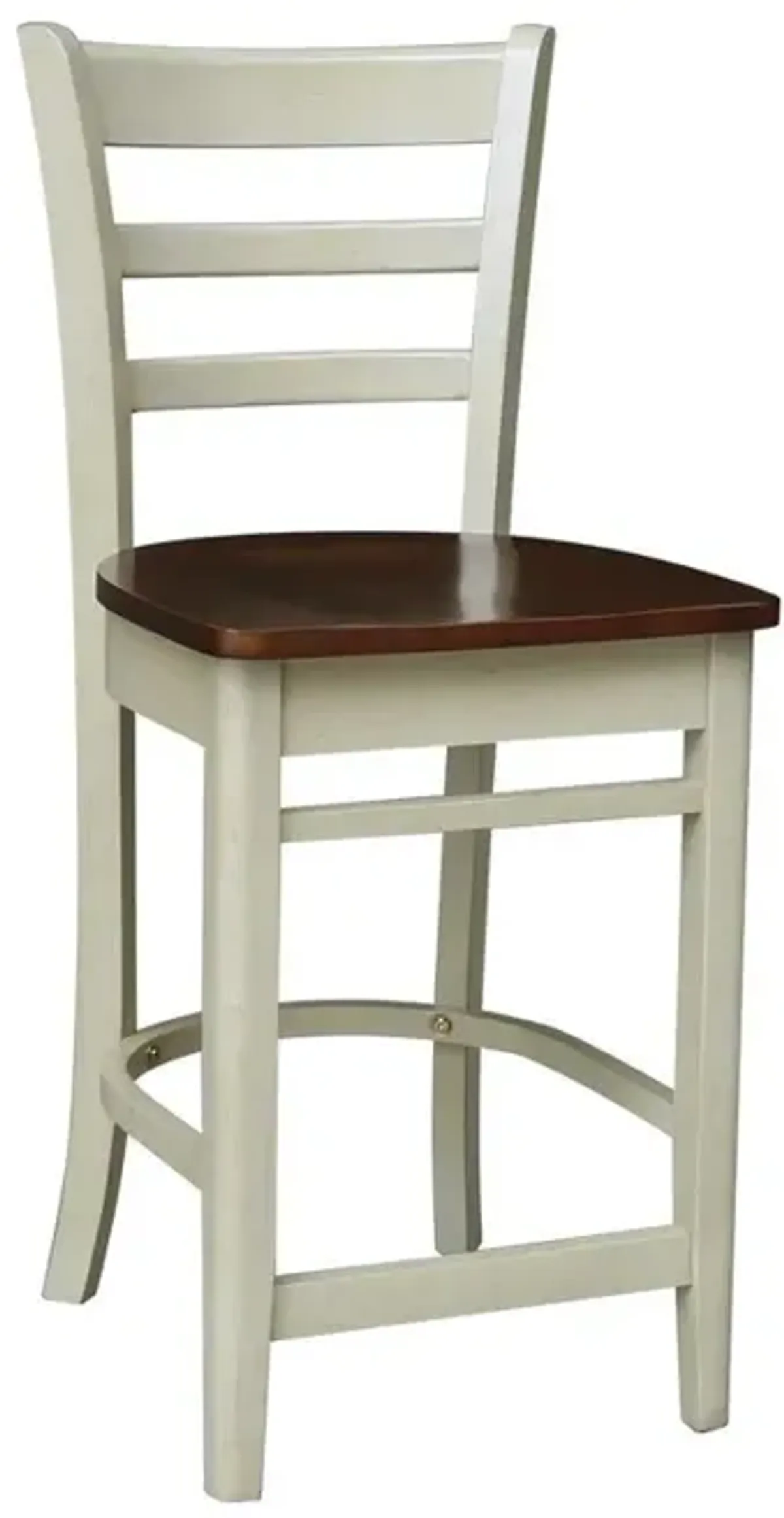 John Thomas Dining Essentials Emily Wood Stool in Espresso & Almond