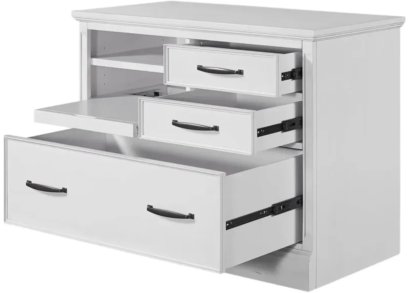 Parker House Shoreham Functional File Chest in Effortless White Color