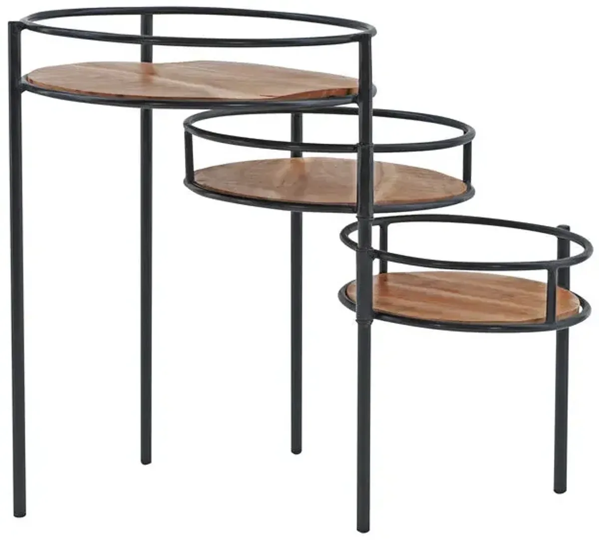 Powell Collis 3-Tiered Plant Stand Side Table