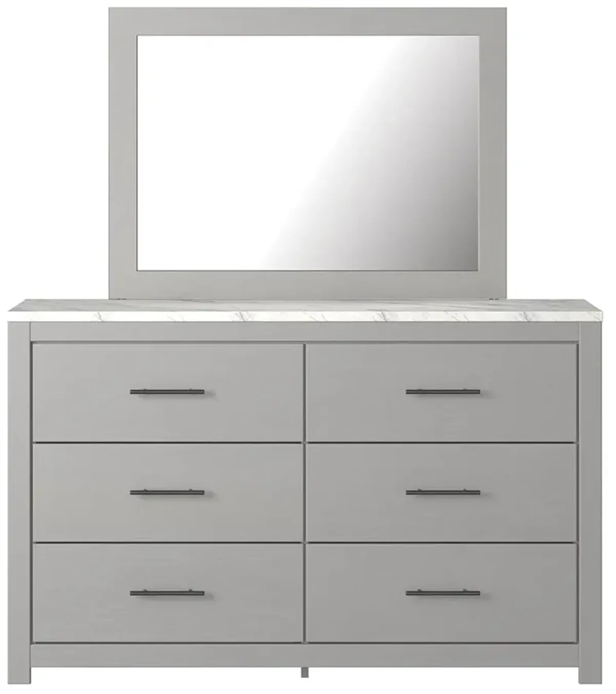 Ashley Cottonburg Light Gray Dresser & Mirror Set