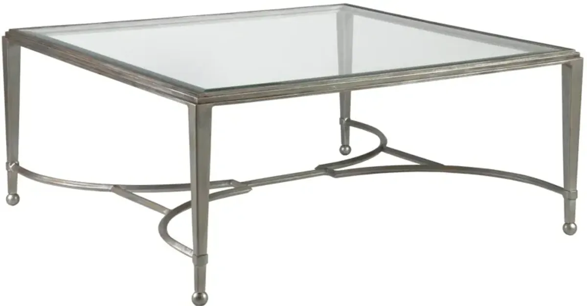 Artistica Home by Lexington Metal Designs Sangiovese 42 Inch Square Metal Cocktail Table Silver/Gold