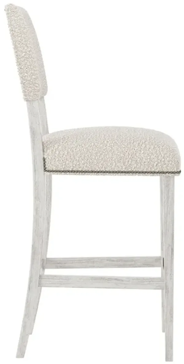 Bernhardt Moore Ivory Fabric Bar Stool
