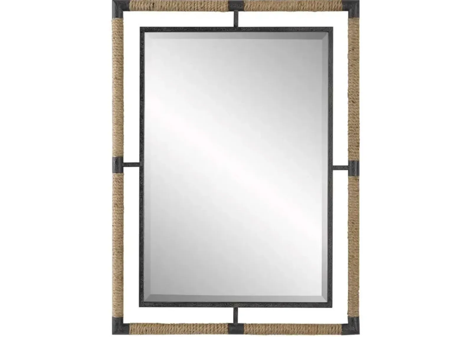 Uttermost Melville Black/Brown Mirror